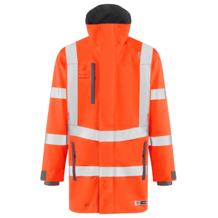 Leo Workwear A07-O-LEO EASTLEIGH Leo EcoViz 10K Performance Breathable Anorak Orange